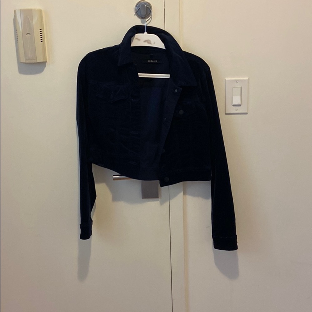 J Brand Navy blue suede light jacket